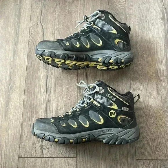 Merrell  Mens Size 7.5 Ridgepass J227162C Black/Moss Thermo Mid Waterproof Boots - Picture 5 of 11